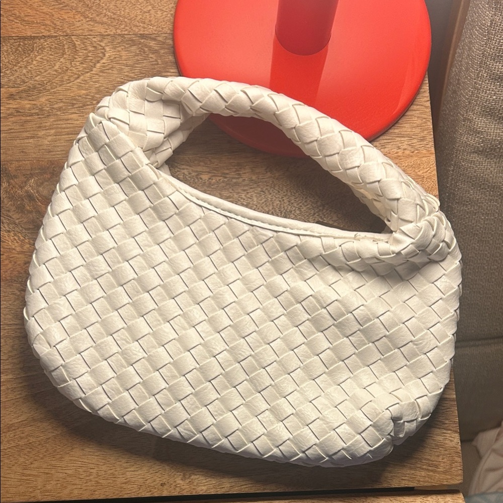 Chic Cream Woven Mini Bag